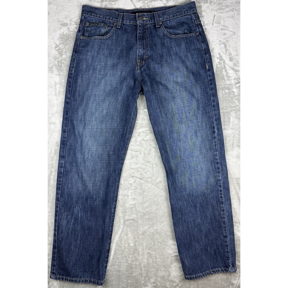 Calvin Klein Jeans 34x32 Relaxed Straight Blue Denim Mens